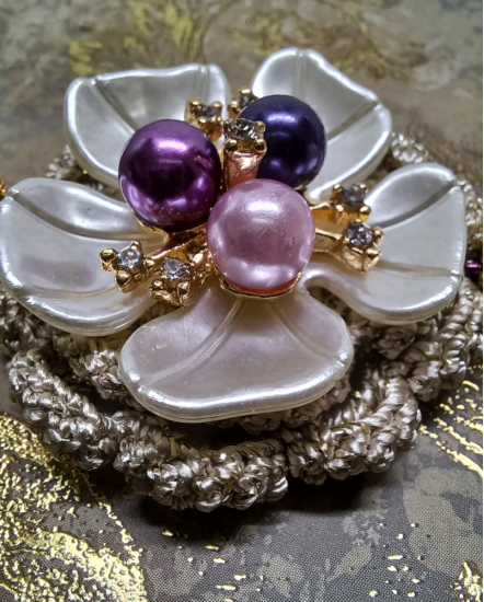 Háčkované  dizajnové náušnice "Art Deco"